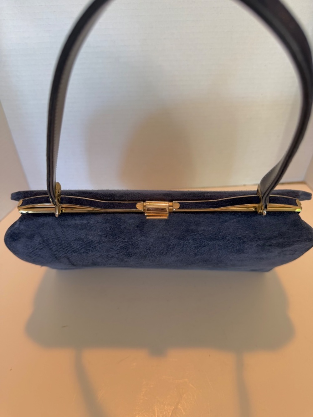 Vintage 1960’s Mar-Shel Suede Handbag Blue - Picture 5 of 14